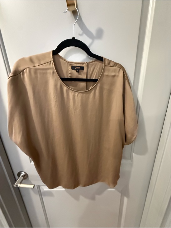 Quince Tops - Quince Women's Short Sleeve Round Neck Top — Tan